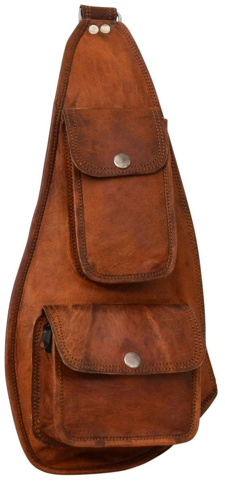 Slingrucksack aus Ziegenleder